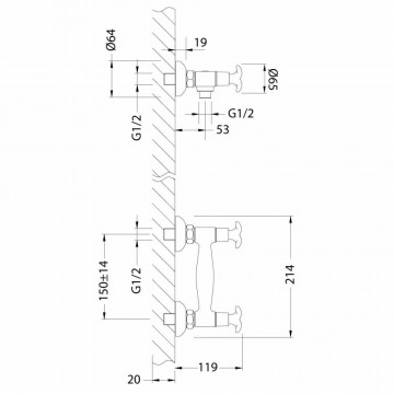 Смеситель для душа Lemark Flora (LM0103C)