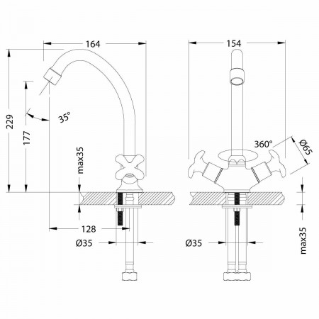 Смеситель для кухонной мойки Lemark Flora (LM0104C)