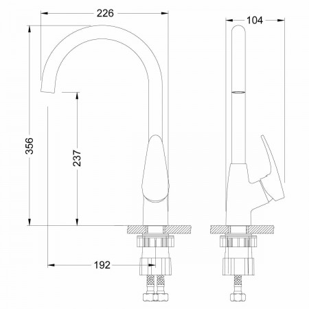 Смеситель для кухонной мойки Lemark Linara (LM0405C)