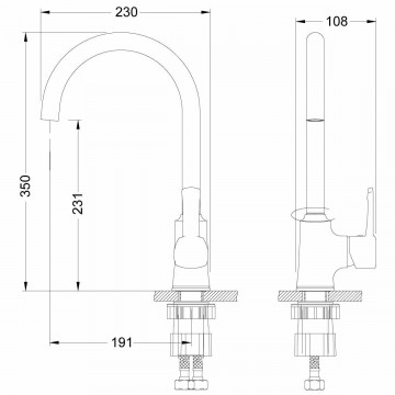 Смеситель для кухонной мойки Lemark Evitta (LM0505C)