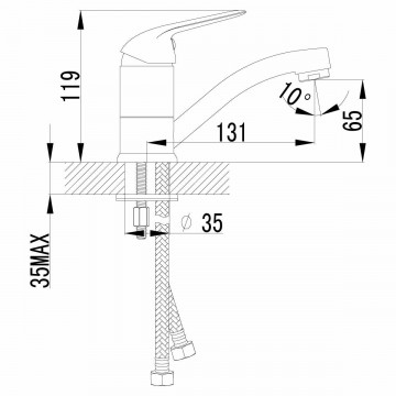 Смеситель для раковины Lemark Plus Advance (LM1207C)