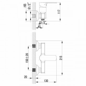 Смеситель для душа Lemark Plus Grace (LM1503C)