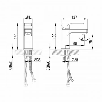 Смеситель для раковины Lemark Plus Grace (LM1506C)