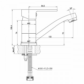 Смеситель для раковины Lemark Plus Grace (LM1507C)