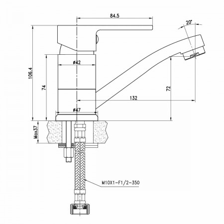 Смеситель для раковины Lemark Plus Grace (LM1507C)