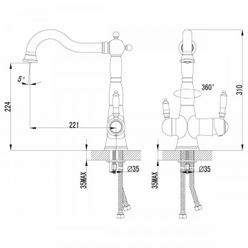 Смеситель для кухонной мойки Lemark Comfort (LM3065C)