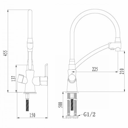 Смеситель для кухни Lemark Comfort (LM3070C-White)