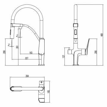 Смеситель для кухни Lemark Comfort (LM3074C-Green)