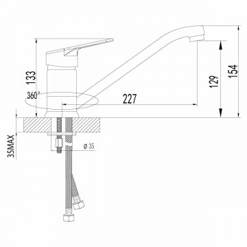 Смеситель для кухонной мойки Lemark Omega (LM3104C)