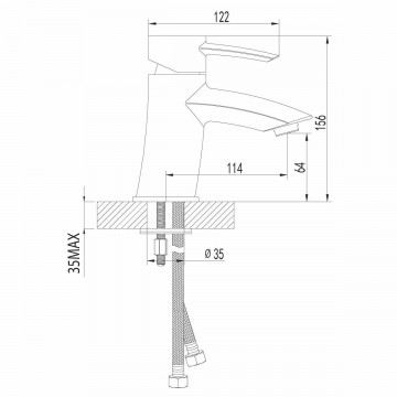 Смеситель для раковины Lemark Atlantiss (LM3206C)