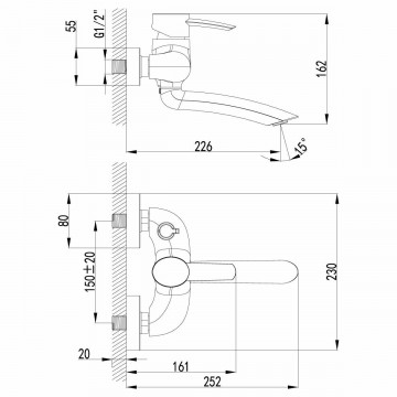 Смеситель для ванны Lemark Atlantiss (LM3214C)