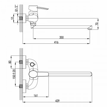 Смеситель для ванны Lemark Atlantiss (LM3217C)