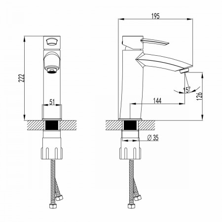 Смеситель для раковины Lemark Atlantiss (LM3237C)