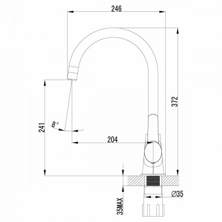 Смеситель для кухонной мойки Lemark Atlantiss (LM3255C)