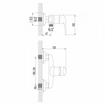 Смеситель для душа Lemark Pramen (LM3303C)