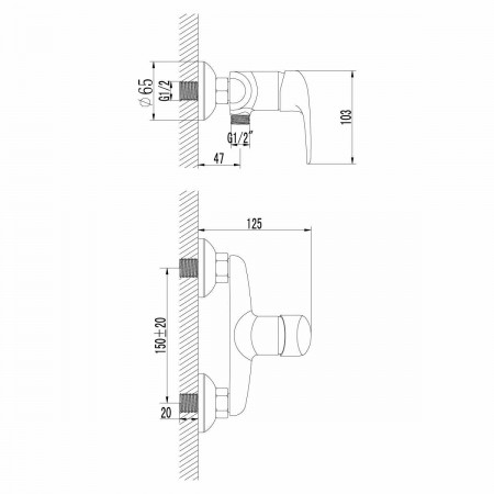 Смеситель для душа Lemark Pramen (LM3303C)