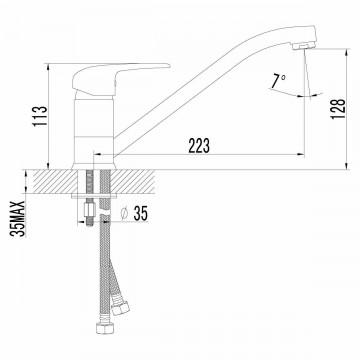 Смеситель для кухонной мойки Lemark Pramen (LM3304C)