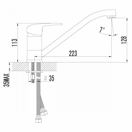 Смеситель для кухонной мойки Lemark Pramen (LM3304C)