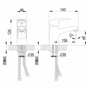 Смеситель для раковины Lemark Pramen (LM3306C)