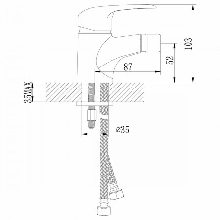 Смеситель для биде Lemark Pramen (LM3308C)