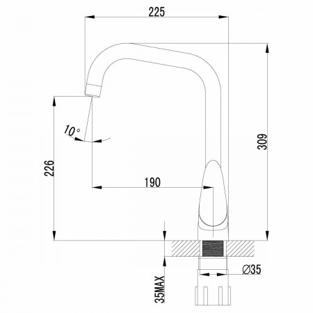 Смеситель для кухонной мойки Lemark Pramen (LM3355C)