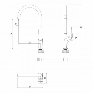 Смеситель для кухни Lemark Bronx (LM3705BL)