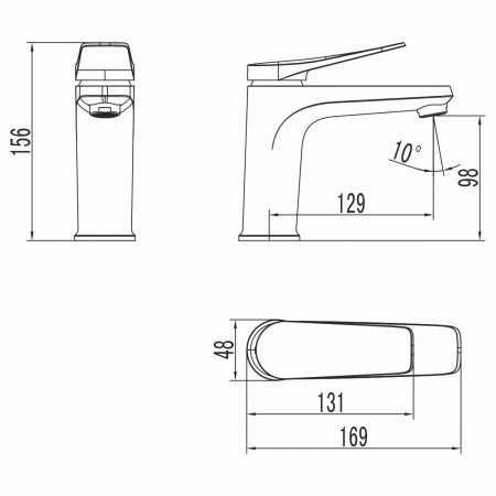 Смеситель для раковины Lemark Bronx (LM3706BL)