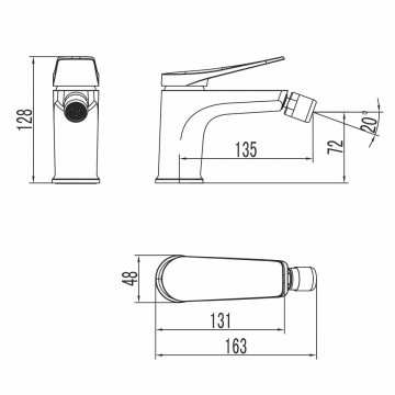 Смеситель для биде Lemark Bronx (LM3708BL)