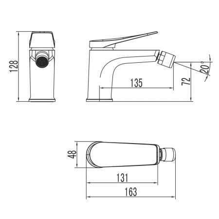 Смеситель для биде Lemark Bronx (LM3708BL)