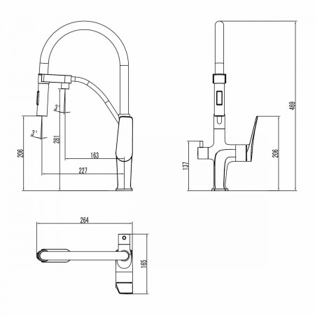 Смеситель для кухни Lemark Bronx (LM3761BLR)