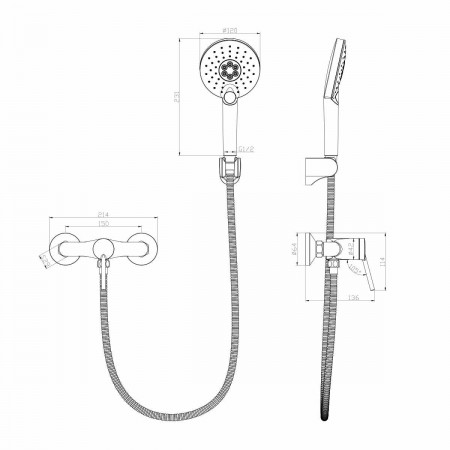 Смеситель для душа Lemark Minima (LM3803C)