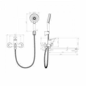 Смеситель Lemark Minima (LM3851C) универсальный