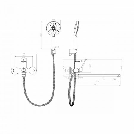 Смеситель Lemark Minima (LM3851C) универсальный