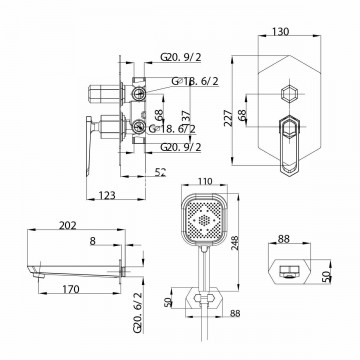 Душевая система Lemark Prizma (LM3922C)