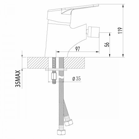 Смеситель для биде Lemark Luna (LM4108C)