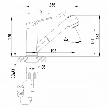 Смеситель для кухонной мойки Lemark Luna (LM4150C)