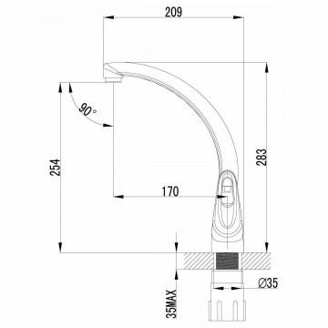 Смеситель для кухонной мойки Lemark Luna (LM4155C)