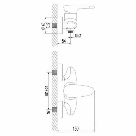 Смеситель для душа Lemark Status (LM4403C)