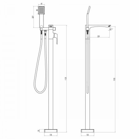 Смеситель для ванны Lemark Unit (LM4544C)