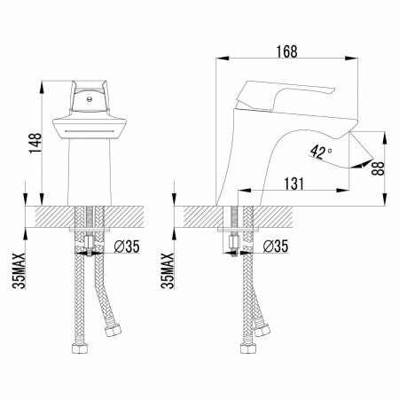 Смеситель для раковины Lemark Unit (LM4546C)