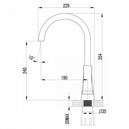 Смеситель для кухонной мойки Lemark Unit (LM4555C)