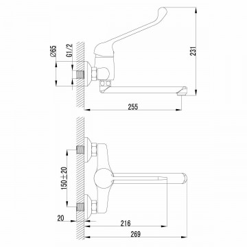 Смеситель для кухонной мойки Lemark Project (LM4611C)