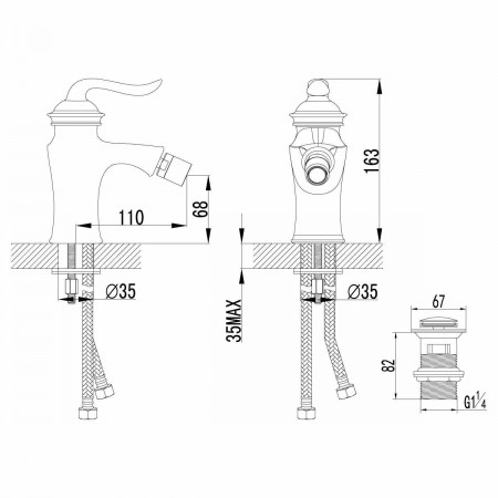 Смеситель для биде Lemark Brava (LM4708G)