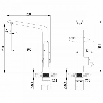 Смеситель для кухонной мойки Lemark Melange (LM4905CW)