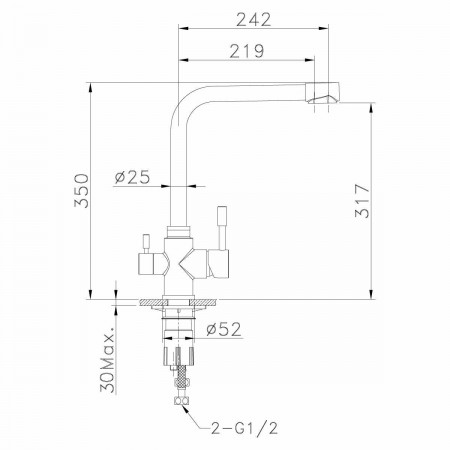 Смеситель для кухонной мойки Lemark Expert (LM5060S)