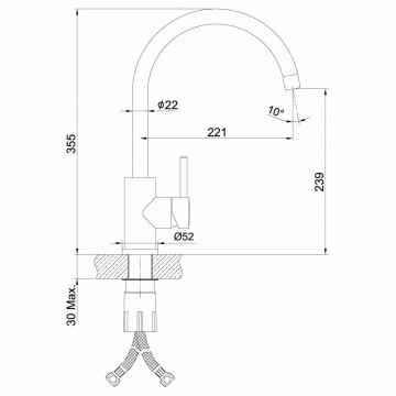 Смеситель для кухонной мойки Lemark Expert (LM5078S)