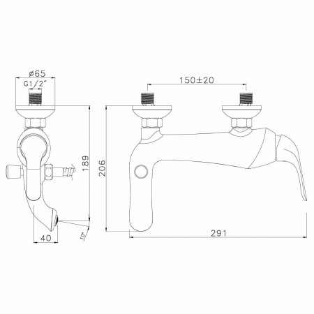 Смеситель для ванны Lemark Swan (LM5402BG)