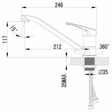 Смеситель для кухонной мойки Lemark Partner (LM6554C)