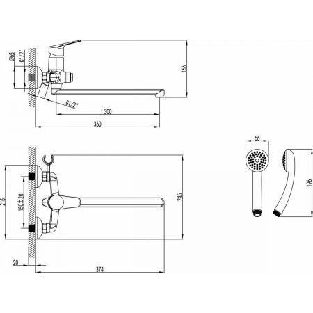 Смеситель универсальный Lemark (LM6557C)