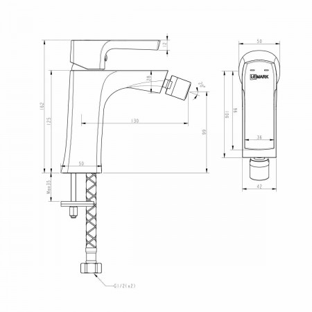 Смеситель для биде Lemark Ursus (LM7208BL)